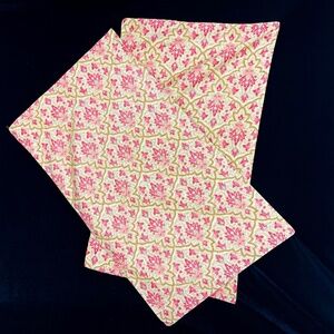 2 Lauren Ralph Lauren Langham Pillowcases Standard Pair Pink Paisley on Beige